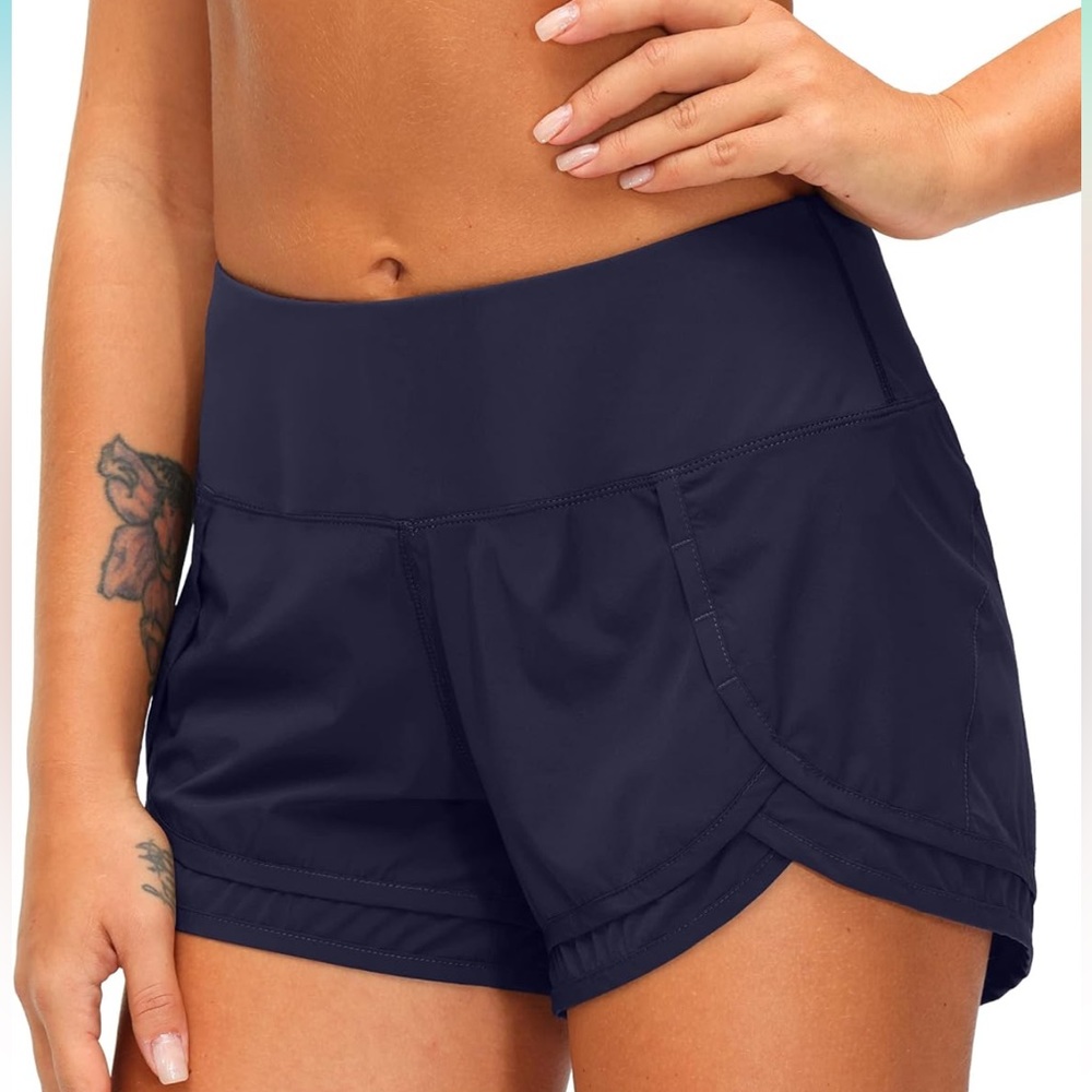 Soothfeel Women’s Running Shorts - Navy Blue, L